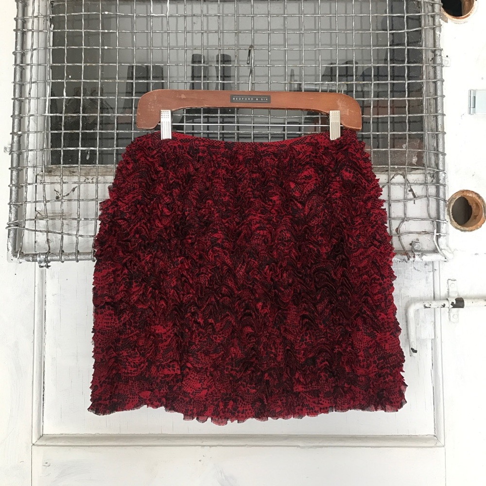 MICHAEL KORS red party skirt